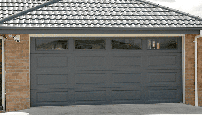 Dominator Somerset sectional garage door with windows